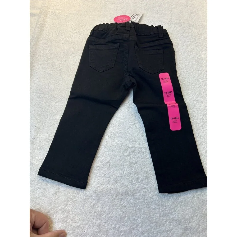The Children’s Place Black Skinny Jeans For Kids Size 12-18 Mo NWT